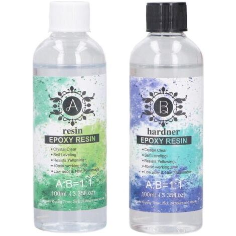 Kit De Résine Époxy 100 Ml Haute Transparence Anti-bulles, Revêtement Écologique Et Cristallin