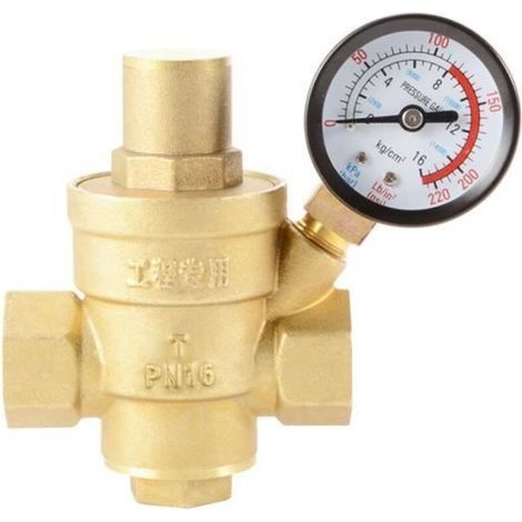 Xcsource Regulateur De Pression D\'eau Laiton Sans Plomb Réglable 3-4 \"20mm Reducteur De Pression D\'eau Reducteur Avec Barre De