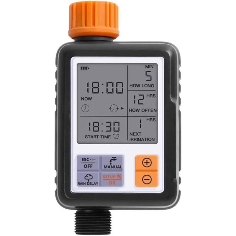 Elektronischer Automatischer Bewässerungstimer, Lcd-display, Automatischer Bewässerungsregler Für Den Garten Im Freien