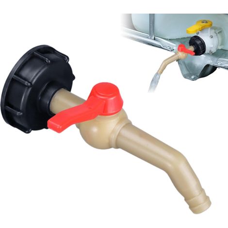 Vanne Pour Ibc - Rack-adapter Für 1/2-boisseau-reductor, Verlängerungsadapter Mit Deckel, Kunststoff-vanne De Vidange
