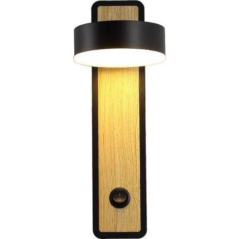 Schwarze Wandleuchte Aus Holz Im Europäischen Retro-stil, Aus Aluminium, Ideal Für Schlafzimmer, Warmes Licht