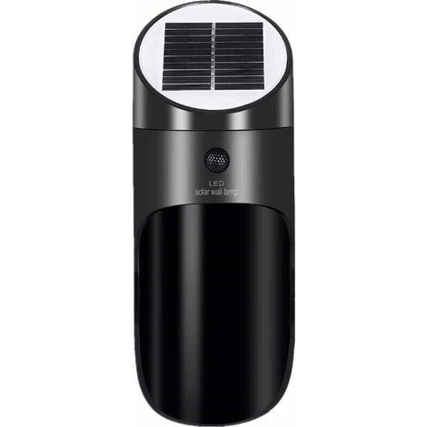 Lampe Solaire Extérieur Mit Détecteur De Mouvement, Sans Fil Applique Solaire Imperméable, 120°grand Angle 4 M Détection Éclairage De Sécurité D'Extérieur Pour Porte D'Entrée, Cour, Garage-noir-