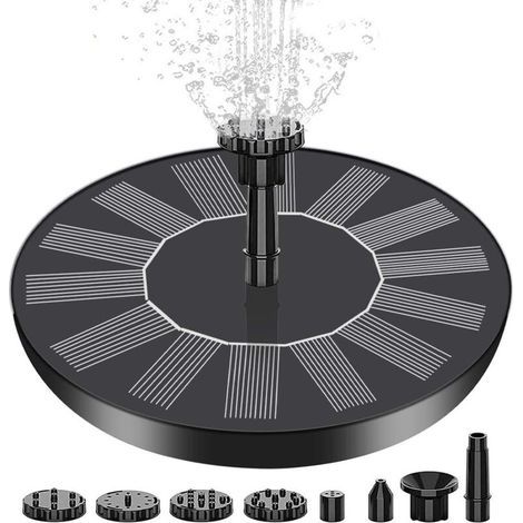 Fontaine Solaire Für Den Außenbereich 1,5 W – 2023 Fontaine Solaire Mise À Niveau Für Den Außenbereich – Mit 6 Effekten – Pompe Solaire Für Den Außenbereich, Bain D’oiseaux, Étang, Récipient À Poisson