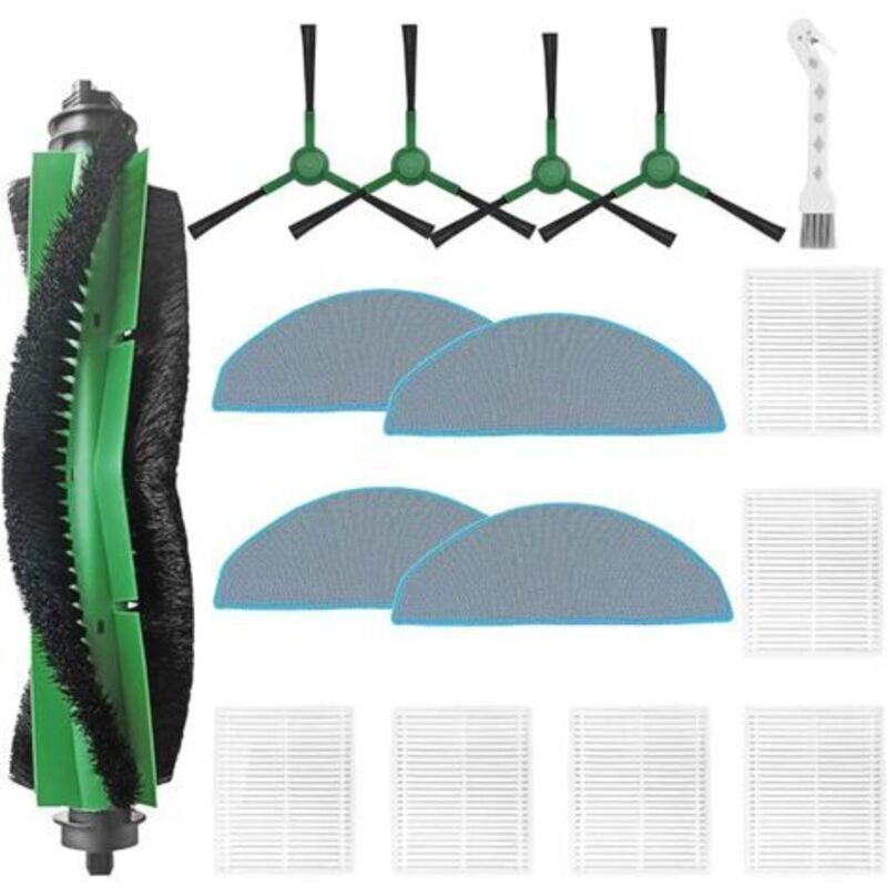 Zubehör Für Irobot Roomba Combo Essential Y0112, Y0110, Y0116, Y0520, Y0510, Y0512 Saug- Und Federroboter, 1 Hauptbürste, 6 Filter, 4 Seitenschläuche, 4 Spiralen