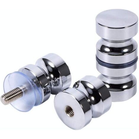 2 Ensembles Von Poignées D'Écran De Duche, Poignées De Porte De Salle De Bain En Acier Inoxydable Massivif Pour Porte En Verre Rainurée (vis De Montage 7,8 X 30 Mm)