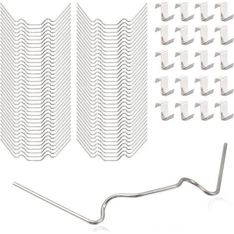 100 Stück Gewächshaus-glas-clips Mit 50 Stück Gewächshaus-verglasungs-clips Und 50 Stück Gewächshaus-glas-z-clips Aus Edelstahl