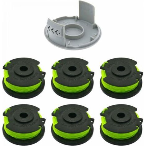6-teilige Ersatzspule Für Ryobi-freischneider. Ersatzspule Für Die Akku-freischneider Rlt36b33 Und Ry36lt33a-0 (6 Spulen + 1 Kappe).