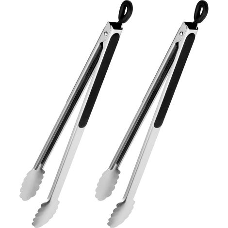 Pinces À Barbecue, Pinces De Cuisine, Aus Rostfreiem Edelstahl, Adaptées À La Cuisson, Aux Grillades Et Aux Buffets (44,6 Cm, Los Von 2)
