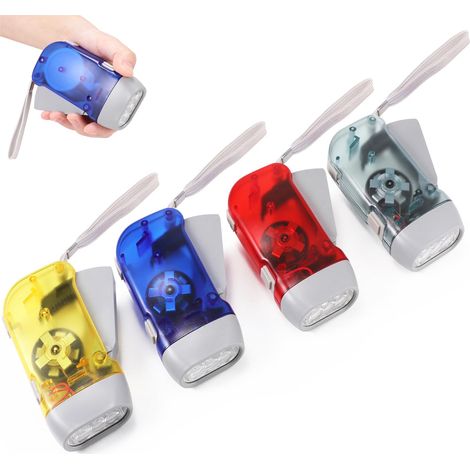Handgeführte Dringlichkeitslampe, Ohne Pfähle, 3 Led-leuchten, Tragbare Handlampe Mit Manueller Wiedermontage, 4 Einheiten