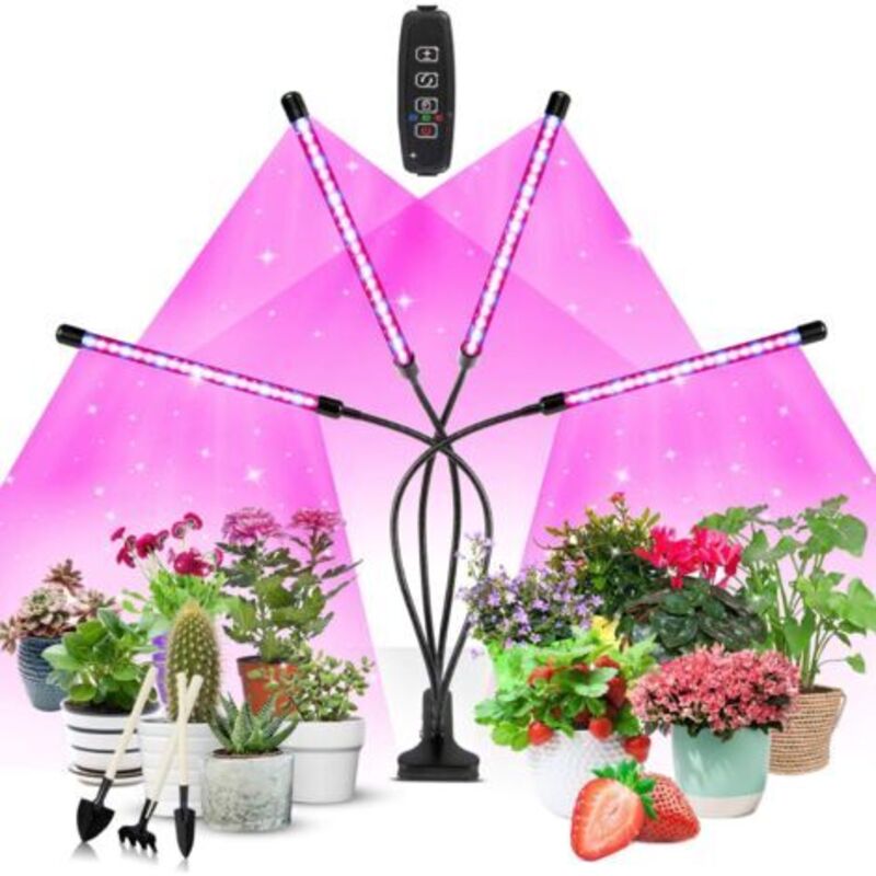 Lampe De Plante, 80 Leds Lampe De Croissance Lampe Horticole Led Für Pflanzen Zu 4 Têtes Lampe, Croissance Spectre Complet