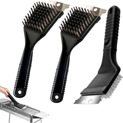 Lot Von 3 Grill-broschen, Grill-nettoyage-broschen, Grill-nettoyage-broschen