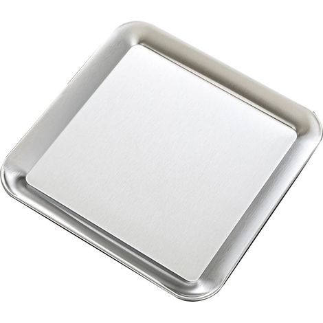 Plateau Aus Rostfreiem Edelstahl, Dekoratives Karreegestell, Miroirgestell (23x23 Cm)