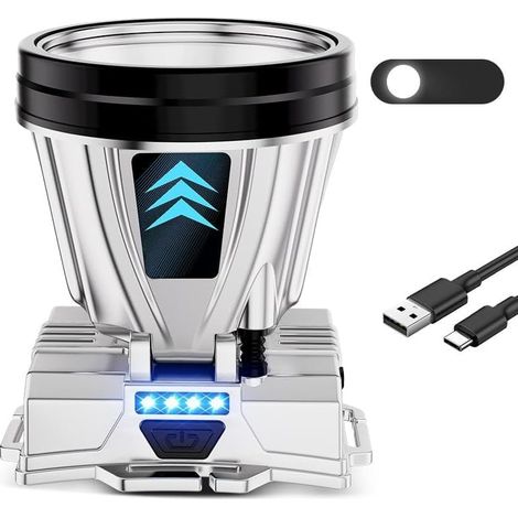 Wiederaufladbare Led-stirnlampe, Ixp5 Wasserdichte Led-stirnlampe – Weißes Licht