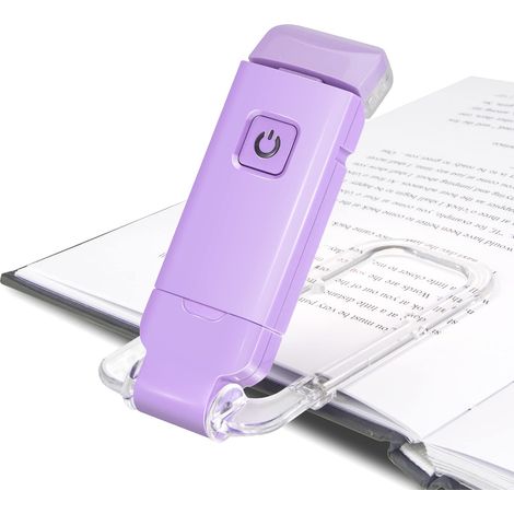 Lampe De Lecture Pour Livre Lampe Liseuse Wiederaufladbare Usb 3. Helligkeitsregelung Zum Schutz Ihrer Kinder, Violett