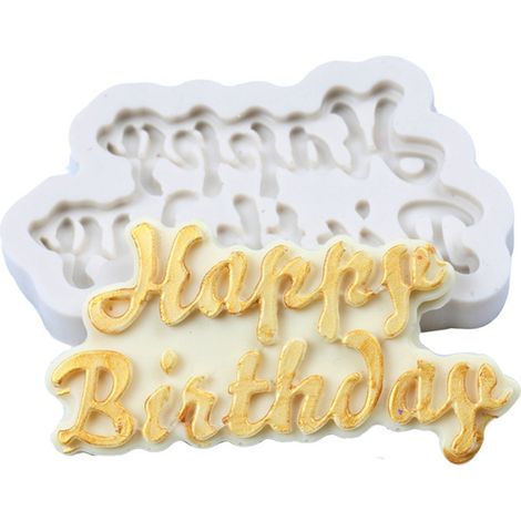 Diy Silikonform - Happy Birthday Dekoration