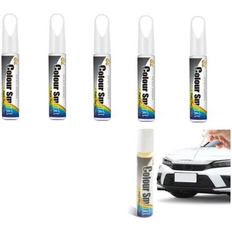 (weiß) 5 Stück Autolack, Karosserielack, Autolackstift, Autokratzer-reparaturstift, Auto-ausbesserungslackstift, Kratzfest Für Motorradkarosserie