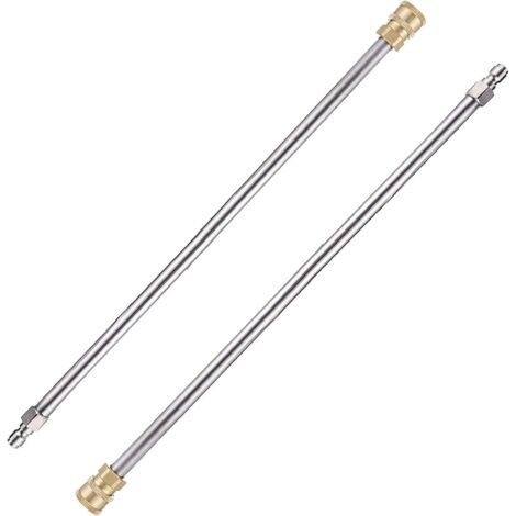 2er-pack Hochdruckreiniger-verlängerungsstab Mit Schnellanschluss, 4000 Psi, Spritzpistole, Ca. 40cm