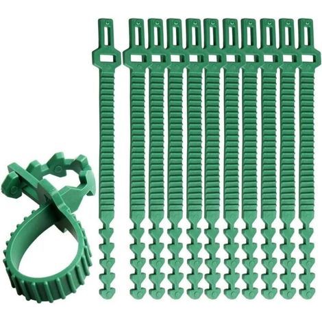 10 Stück Robuste Pflanzenbinder, 33 Cm, Verstellbare Baumgurte, Ineinandergreifende Gartenpflanzenbinder Zur Unterstützung Von Sträuchern, Rosensträuchern