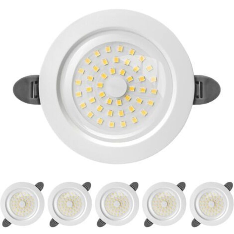Spot Led Encastrable, Ip44 Spot Led Interieur, Spot Encastré Extra Plat 28mm, 9w 900lumen Äquivalent 90w Glühlampe, Neutre Lumière 4500k, Für Salle De Bain, Salon, Cuisine, Lot De 6