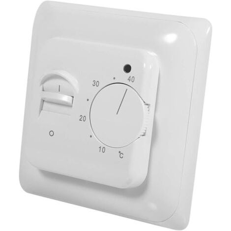 Weiße Mechanische Manuelle Heizung, Nicht Programmierbarer Thermostat, Nur Fußbodenheizung, Temperaturkontrollschalter Für Heimklimaanlagen Mit 9 Fuß Sondenkabel, 2