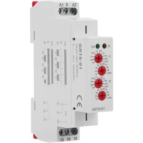 220v Grt8-s1 Zeitrelais – 230v Ac Multifunktionsrelais Mit Asymmetrischer Zykluszeit Für Beleuchtung Und Industriesteuerung.