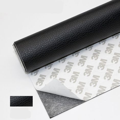 Lederkleberolle 50 X 120 Cm, Kunstleder-reparaturflicken, Ideal Für Sofa, Autositz, Handtasche, Lederjacke (schwarz) –