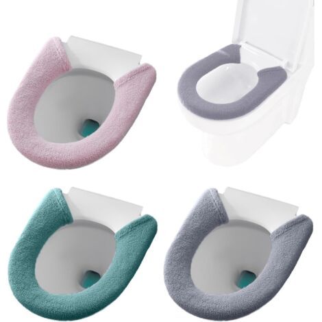 3er-pack Beheizter Wc-sitzbezug, Wc-sitzschutz, Wc-sitzbezug Mit Knopf, Weich Und Bequem, Universelle Wc-sitzmatte