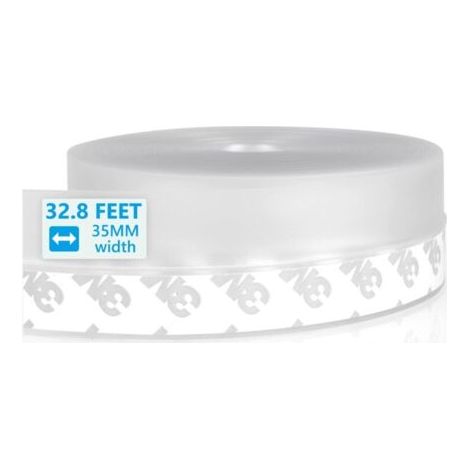 Silikon-dichtungsstreifen, 10 M X 35 Mm, Türdichtung, Selbstklebender Dichtungsstreifen, Duschtürdichtung, Küche, Wc, Wasserdicht, Winddicht, Staubdicht (transparent)