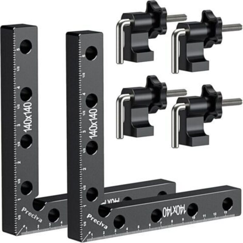 90-grad-positionierungsblock, Winkelfixierungsklemme In Aluminiumlegierung, Holzarbeitswerkzeuge (14 Cm/5,5 Zoll)