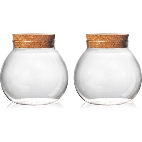 Lot Von 2 Bocaux-ronden Im Glas Mit Deckeln In Lüttich - Bocaux De Conservation De Cuisine De 500 Ml (lot Von 2)