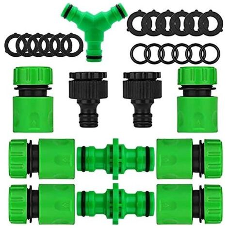 Garten-kunststoff-schnuller-anschluss-set, Garten-wasserschlauch, Schnuller-schnellverbinder-set, 29-teilig, Grün