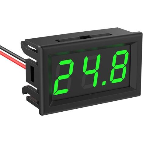 Mini-digital-voltmeter Dc 5 V 120 V, 0,56 Zoll 2-draht-spannungsprüfer, Led-anzeige Für Fahrzeuge, Lkws, Motorräder (grün)