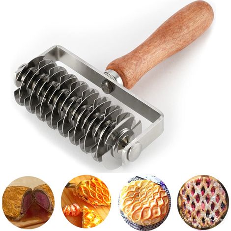 Decouper-roulette Für Feuillierte Pastete – Decouper-pastete Aus Rostfreiem Stahl Für Kuchen, Kuchen, Bœuf Wellington Und Konditoreien