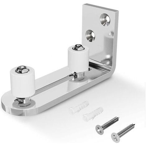 Verstellbare Bodenführung, Silber, Für Holzschiebetüren, Edelstahl