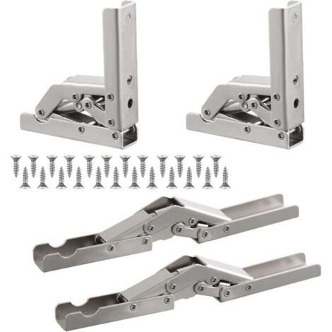 Robuste Klapphalterung, 4 Stück, Faltbare Konsolenhalterung, Klappbare Regalhalterungen, Tragend, Robuste, Einziehbare Klappbare Konsolenhalterung, Regalhalterung Für Tischplatten, Klapptische