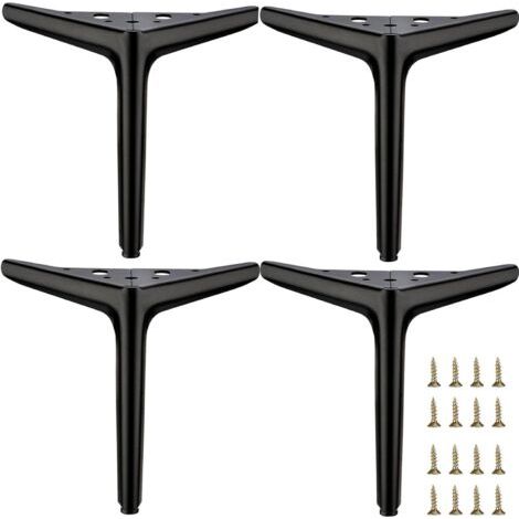 Set Mit 4 7-zoll-möbelbeinen Aus Mattschwarzem Metall, Möbelbeinen Im Modernen Stil, Ersatz Für Tv-ständer, Sofas, Stühle, Schränke
