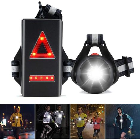 Lauflicht, 120° Verstellbarer Abstrahlwinkel, 500 Lumen, 360° Reflektierender Streifen, Usb Wiederaufladbar, Led-brustlicht, Ideal Zum Laufen, Klettern Und Angeln –