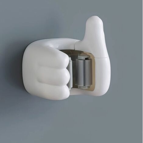 Weißer Besenclip 7,2 X 8 X 6 Cm, 1 Stanzfreier Besenhaken, Badezimmerhalter, Wandmontierte Aufbewahrung