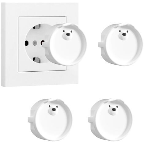 4er-pack Steckdose, Silikonbox, Dekorative Abdeckung/staubschutzhülle, Steckdosenabdeckungen, Staubschutzhüllen, Schutzgeräte (4 Weiß)