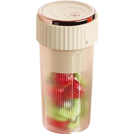 Obstmixer 450 Ml – Aufladbarer Mini-mixer Über Usb – Einzelpresse (6 Lamellen)