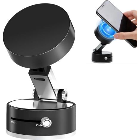 Biegsamer Telefonhalter Zum Entlüften – Magnetischer, Um 360° Drehbarer Halter Für Das Auto, Mit Einer Schlagkraft Von 25 N, Von Höchster Qualität, Kompatibel Mit Der Schere Und Dem Tisch.
