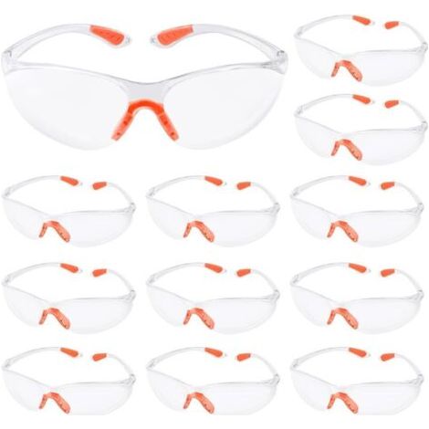 Schutzbrille, Arbeitsschutzbrille, Rutschfeste Schutzbrille Mit Transparenten Gläsern Und Gummi-nasensteg, Transparente Pc-brille