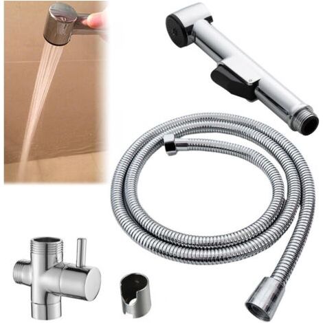 Tragbare Hängende Toiletten-handbrause Mit 150 Cm Edelstahl-duschschlauch, Toiletten-handbrause, Komplettes Set Für Badezimmer, Dusche, Windelreinigung, Baden Von Haustieren