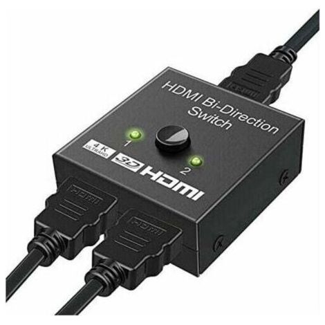 Hdmi-switch, Bidirektionaler 4k-hdmi-splitter-adapter, 2 Eingänge, 1 Ausgang Oder 1 Eingang, 2 Ausgänge, Umschalter, Unterstützt 3d 4k 1080p, Hdcp, Hdmi-umschalter Für Hdtv/bluray/dvd-player