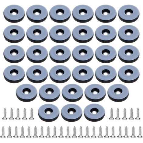 32 Stück Teflon-möbelgleiter Ø 22 Mm (rund) Möbelgleiter Mit 32 Stück Edelstahlschrauben Möbelgleiter/gleiter (teflon)