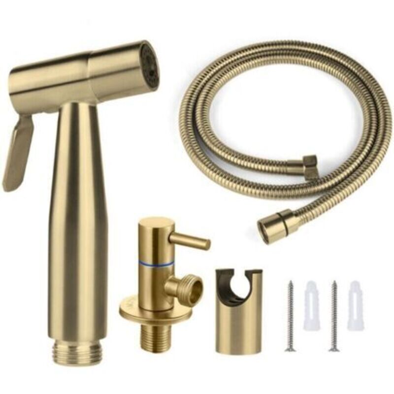 Douchette Wc Vaporisateur Bidet Pulvérisat 150 Cm,couleur Or,de