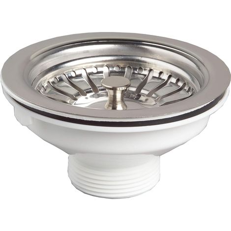 Verbundene Edelstahl-garnitur Für Ø90 Mm, 1 Stück, Handbetätigt, Ohne Tropfkante, Verchromt