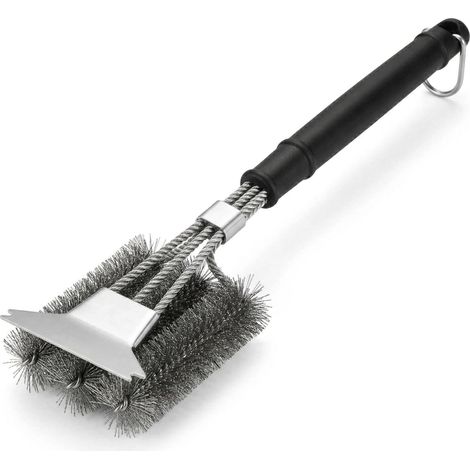 Grattoir De Nettoyage Barbecue 45 Cm Mit Poils En Acier Inoxydable – Brosse Métallique Pour Grille, Accessoires Et Outils Pour Gaz Weber/charbon De Bois