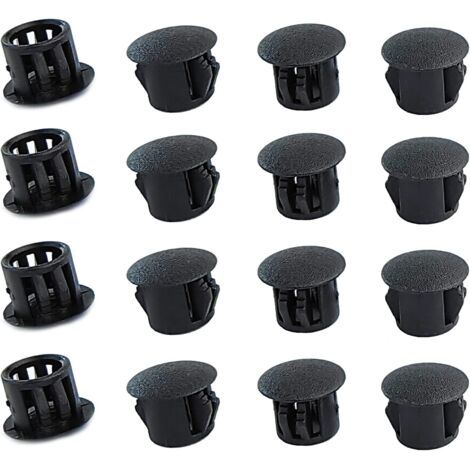 20 Stück Runde Kunststoffstopfen (schwarz, 8 Mm), Möbellochabdeckungen, Kunststofflochabdeckungen, Bohrstopfen Für Möbellochschlösser
