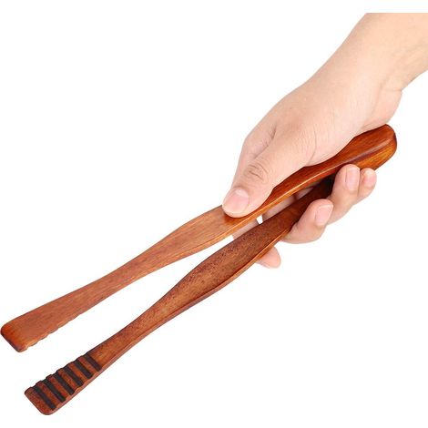 Pince De Cuisine Aus Holz Zum Grillen, Longue Manche Résistant À La Chaleur, Ideal Zum Grillen, Servieren Von Steaks Und Buffets